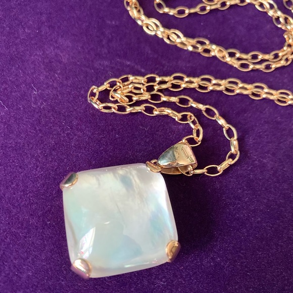 Honora Bronze Italy Opaline Pendant Rose Gold Necklace - Picture 3 of 9